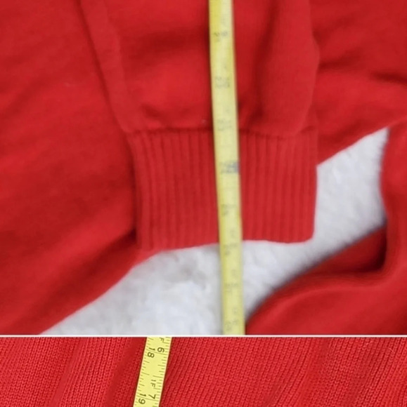 Tommy Hilfiger Red V‎ neck sweater XXL - Picture 5 of 8